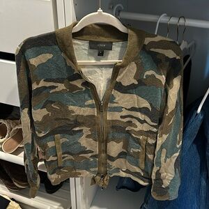 Camo Zip Up Sweater
